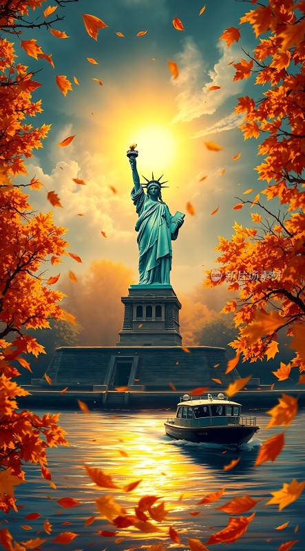 秋日自由女神像