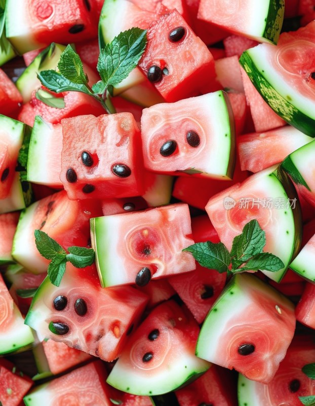 夏日西瓜切片