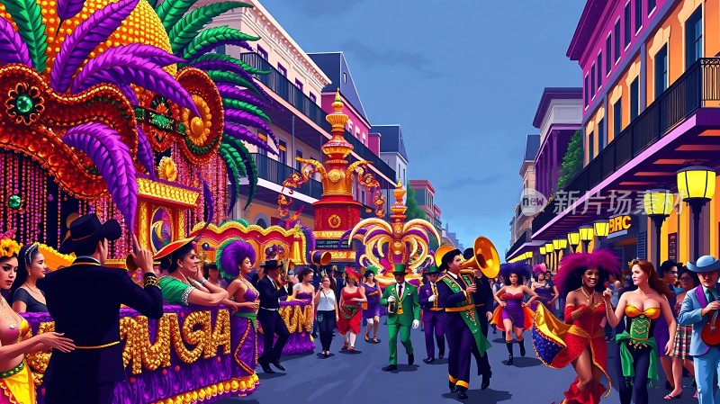 狂欢节街头盛装游行
