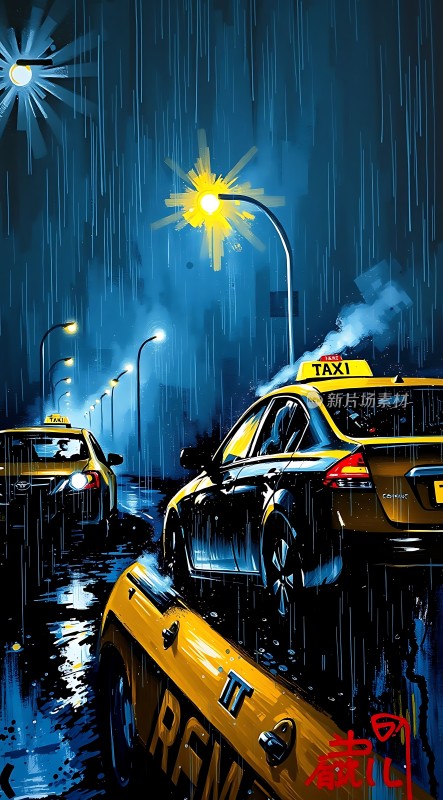 雨夜出租车