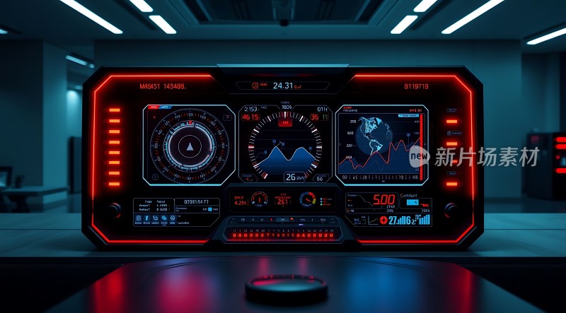 未来科技感控制台界面展示