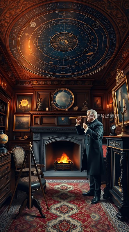 古董书房里的神秘学者