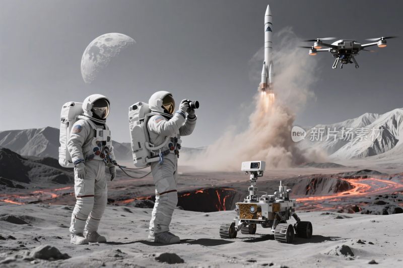 太空探索科幻插画