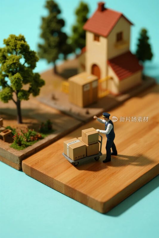 微型场景模型插画