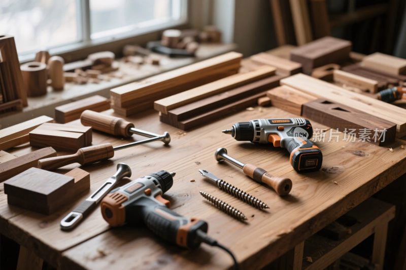 木工工具工作台场景