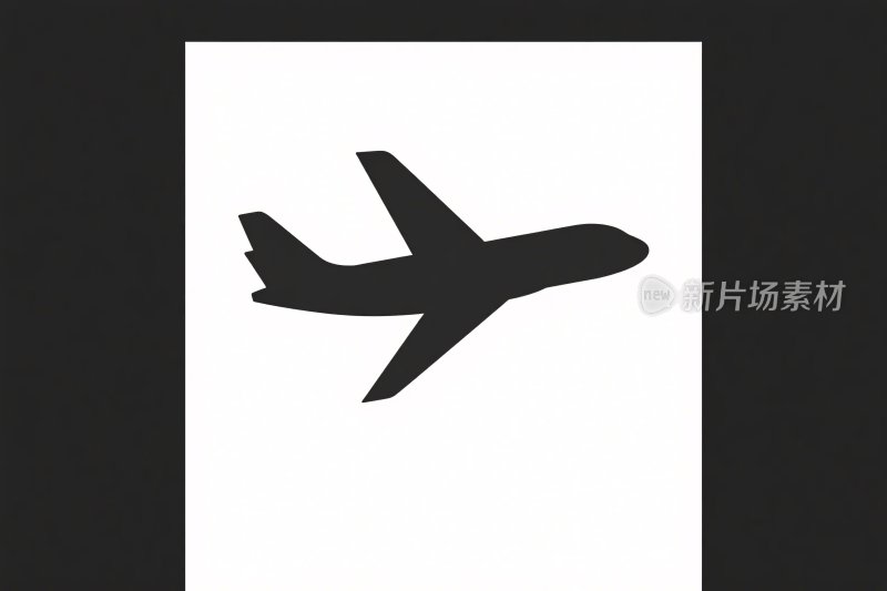 飞机剪影插画