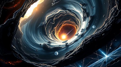 宇宙漩涡中的神秘黑洞 宇宙漩涡中的神秘黑洞