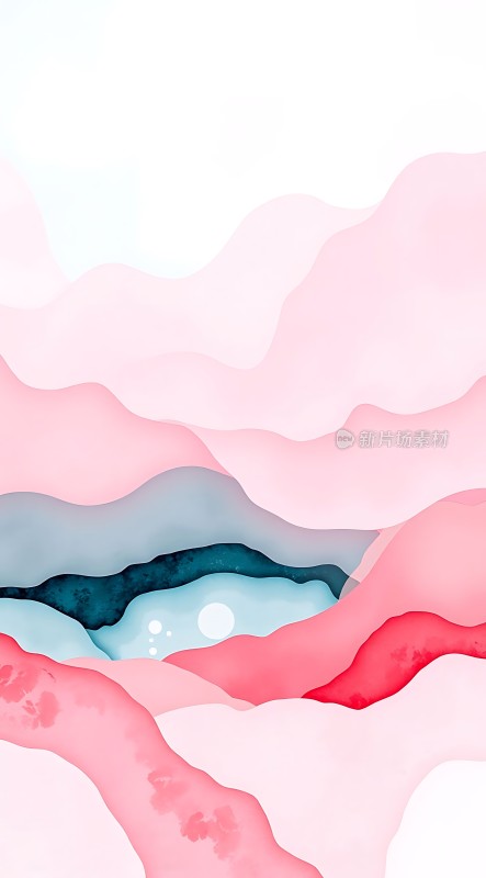 粉蓝渐变抽象艺术