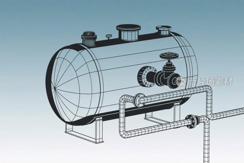 工业储罐线框图