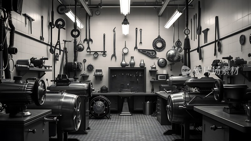 机械车间里的精密仪器与工具