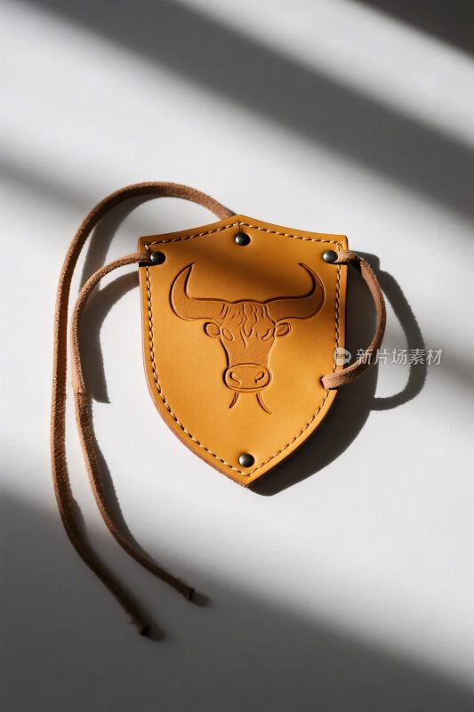 皮质牛头挂饰展示