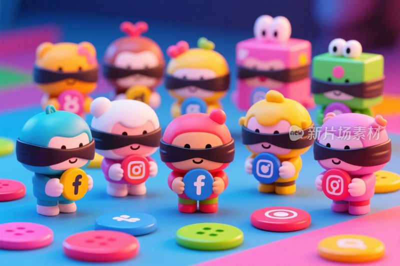 卡通玩偶集合插画