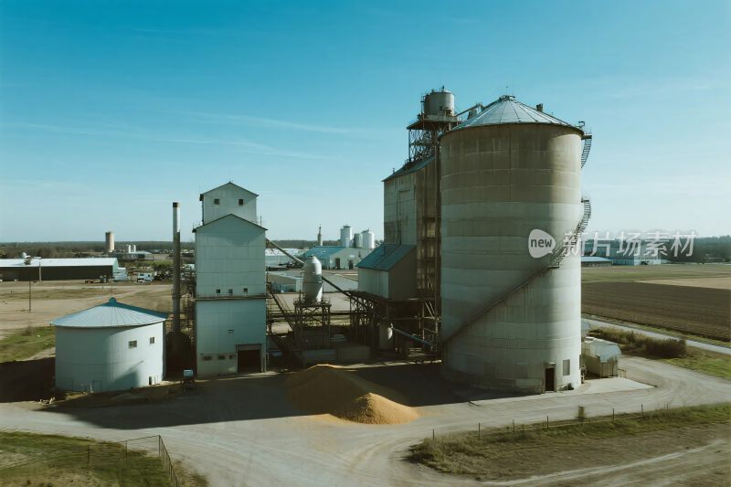 农田旁工业仓储设施