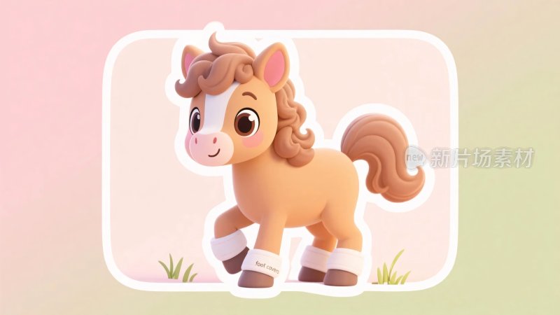 卡通小马插画形象