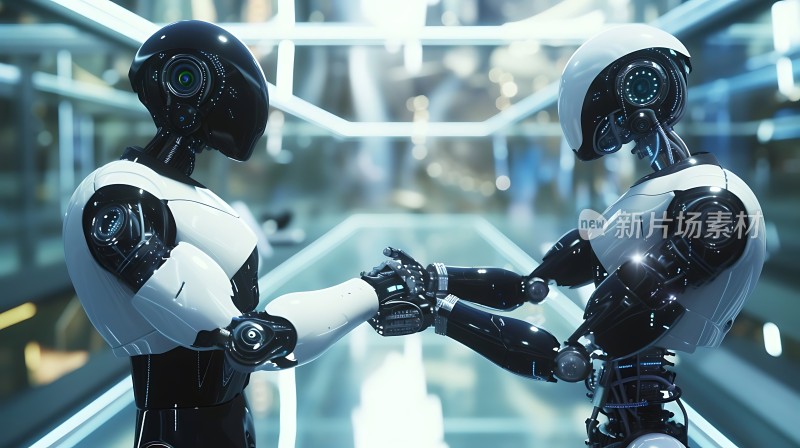 机器人握手科技感十足