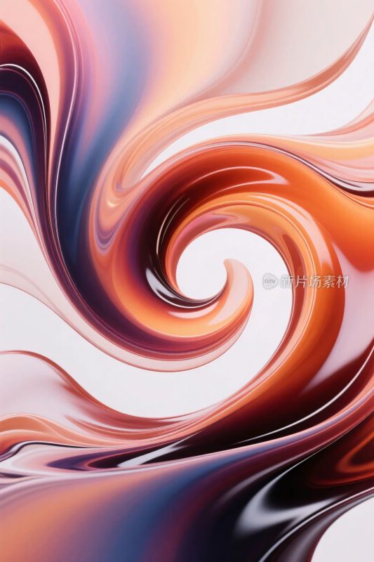 抽象色彩漩涡插画