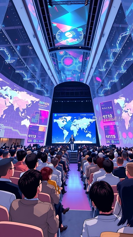 科技会议现场世界聚焦未来