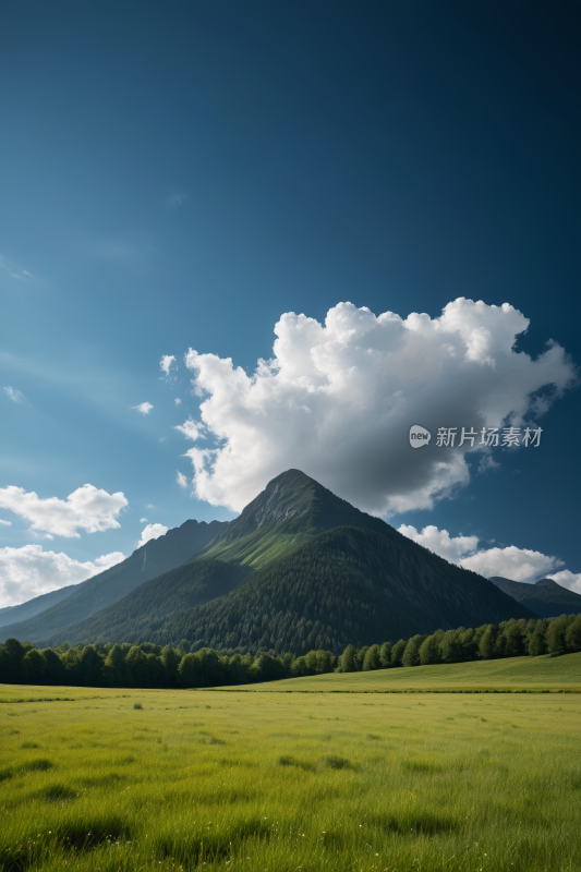 一座大高山清风景摄影图片