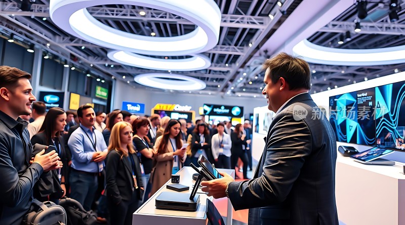 科技展上新品发布会现场
