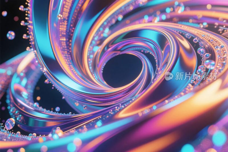 绚丽多彩的流体旋涡图案