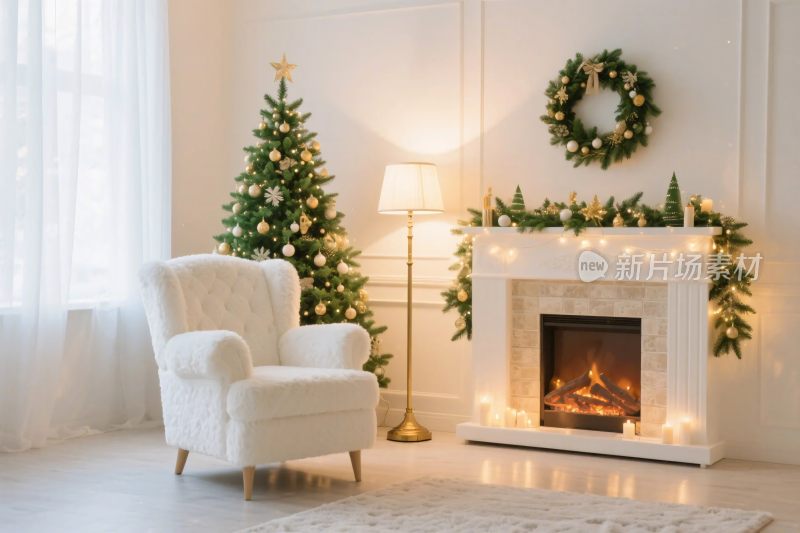 温馨圣诞室内场景