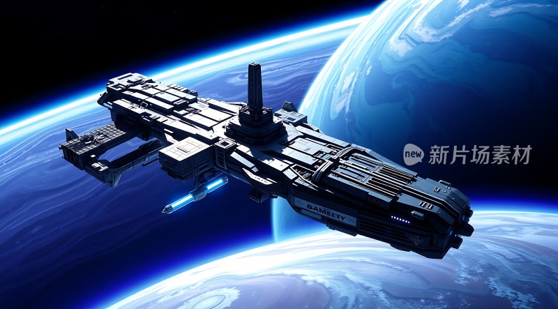 星际飞船遨游宇宙