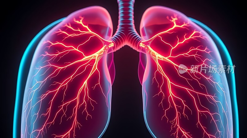 肺部血管系统解剖图