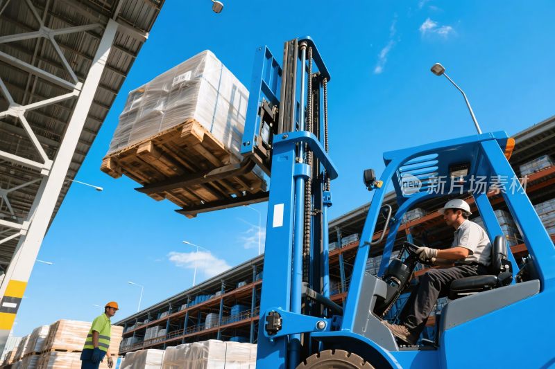 叉车搬运货物场景