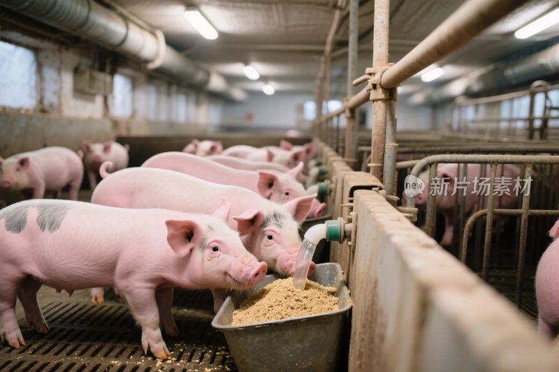 养殖场内小猪养殖场景