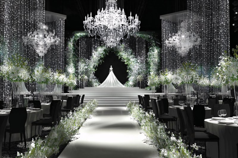 浪漫梦幻的婚礼场地布置