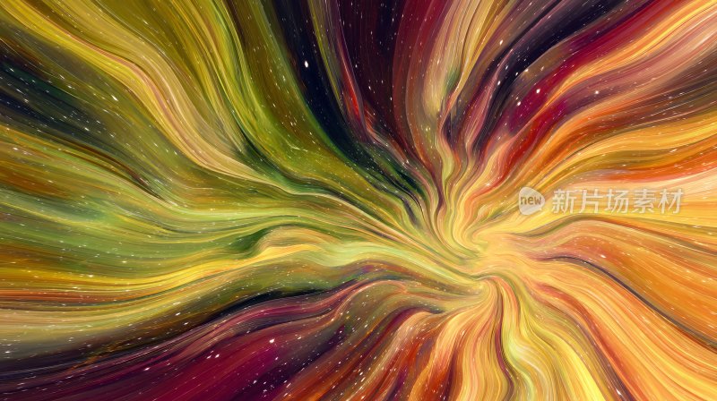 绚丽色彩漩涡抽象艺术画面