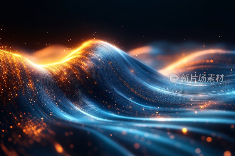 绚丽光影流动波浪背景图