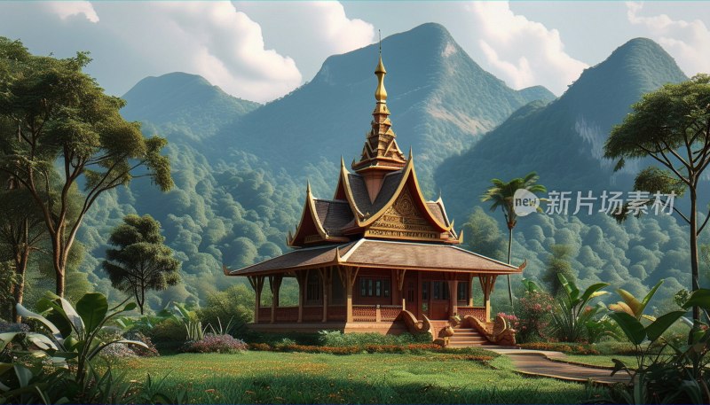 西双版纳寺庙风光