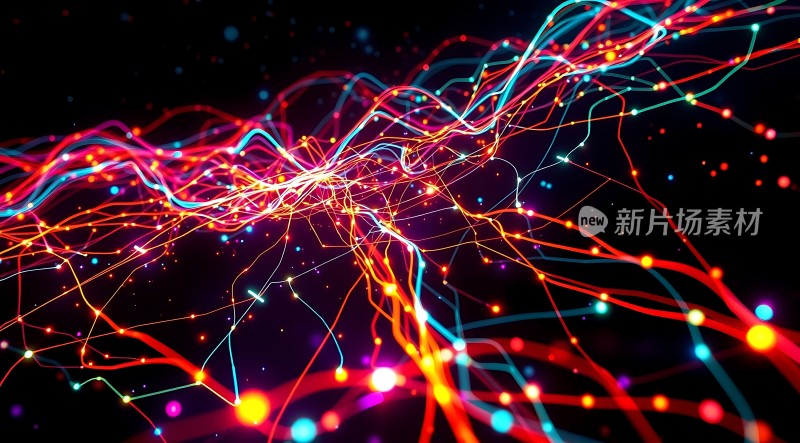 五彩斑斓的光线交织
