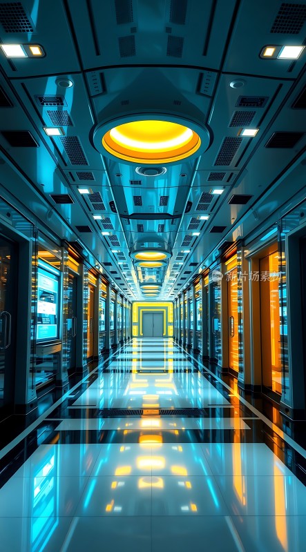 科技感走廊未来主义风格