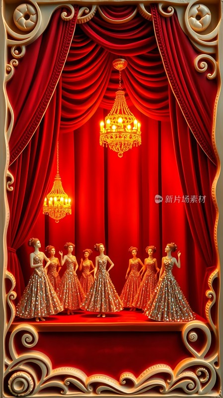 华丽舞台上的璀璨舞者