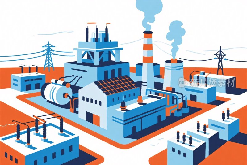 工业设施插画