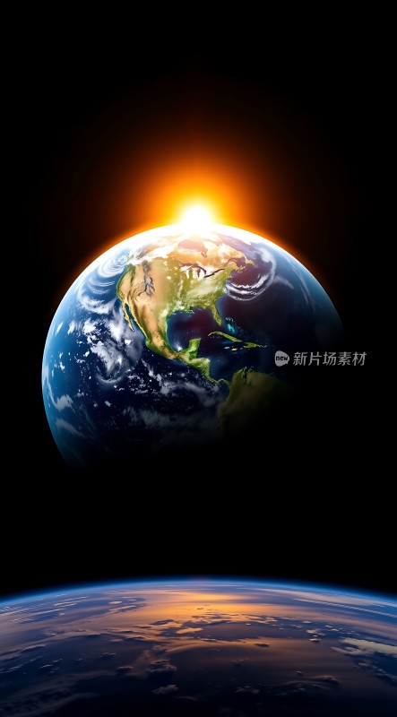 地球日出宇宙之境