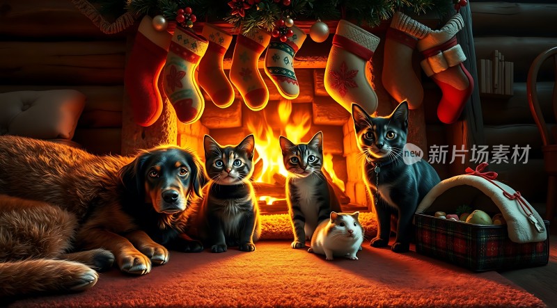 温馨圣诞夜宠物围炉话家常