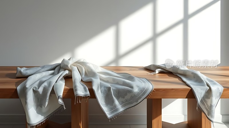 阳光下的轻柔布料