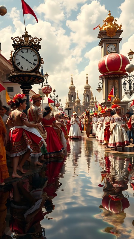 水上狂欢节上的华丽游行