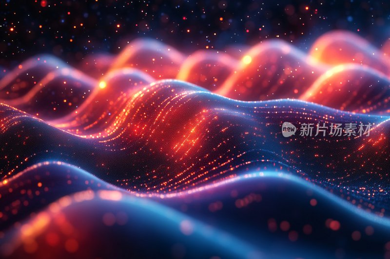 绚丽动态波浪光影画面