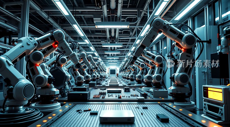 未来工厂智能机械臂生产线