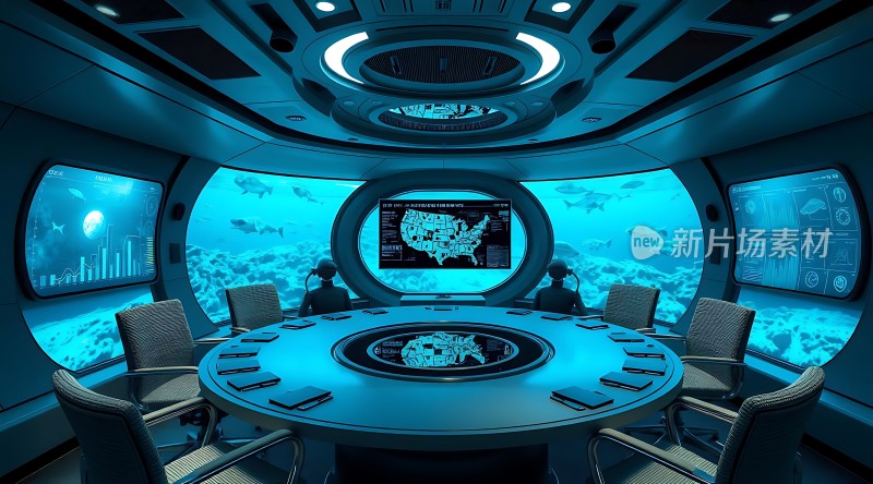 深海会议室未来科技感十足