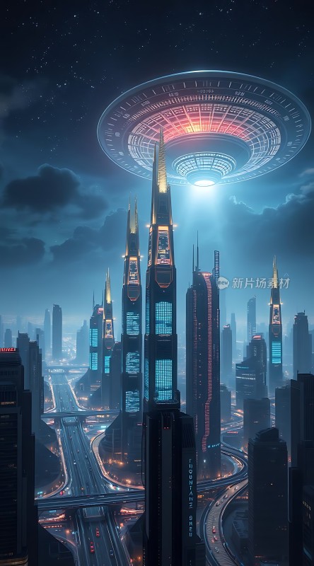 未来之城悬浮城市