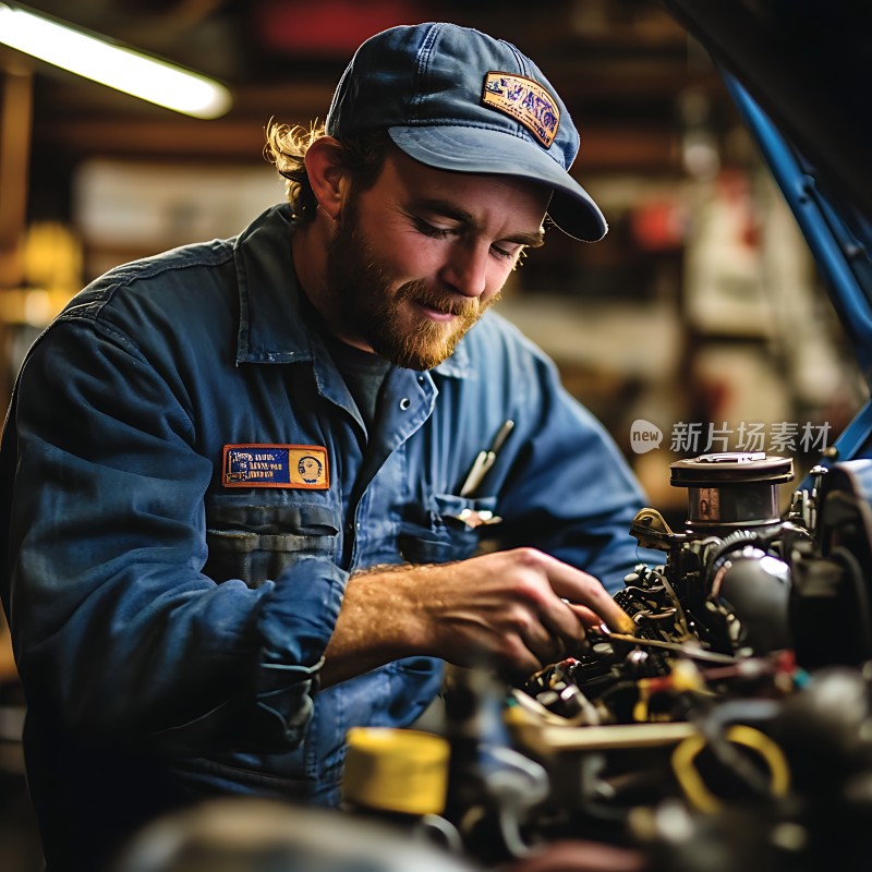 机械师专注检修发动机