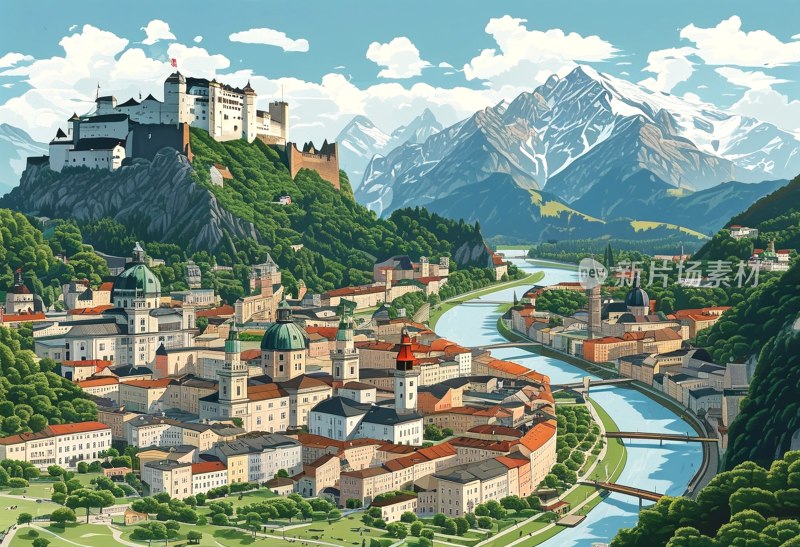 奥地利萨尔茨堡地图