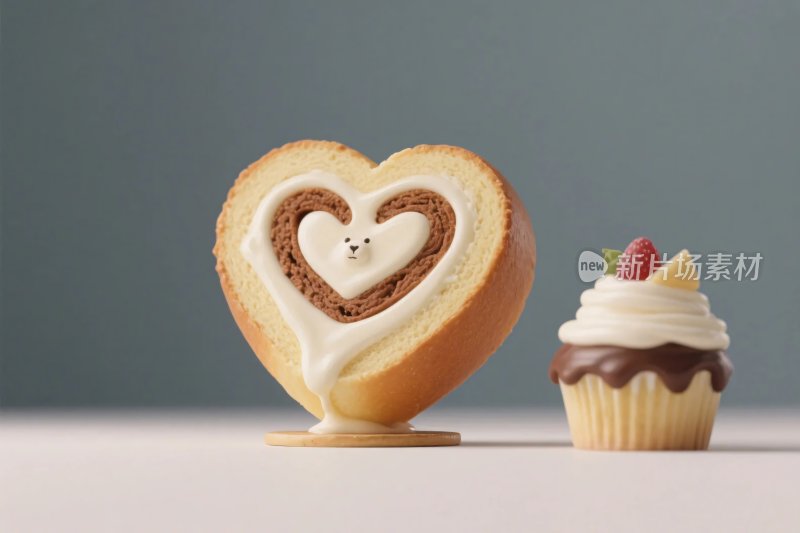 爱心甜点烘焙展示