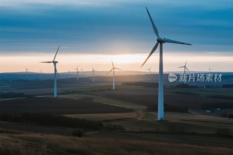 风力发电机风景图