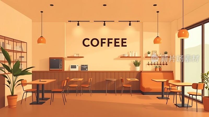 温馨咖啡店享受美好时光